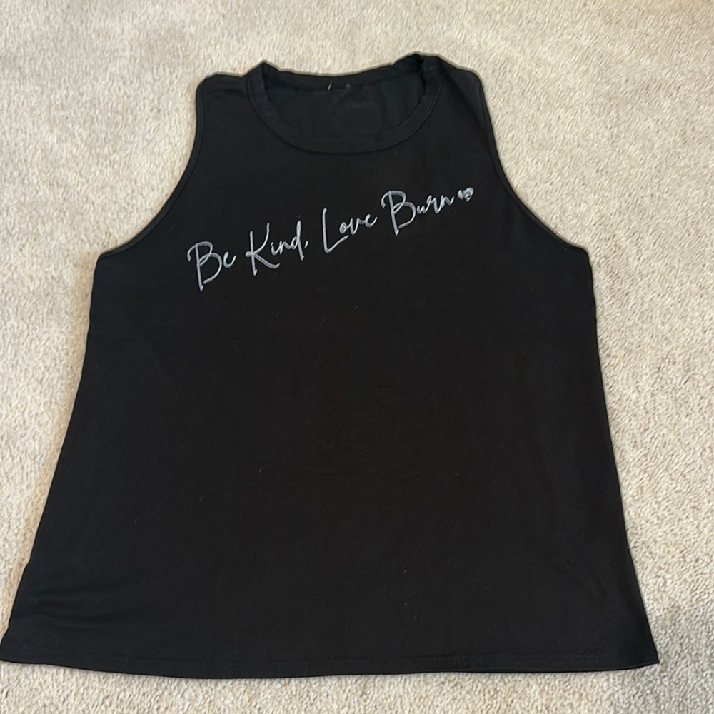 Burn Bootcamp black tank top-size small
